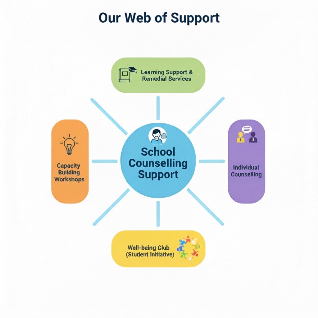 Students in counselling session at Trio World School