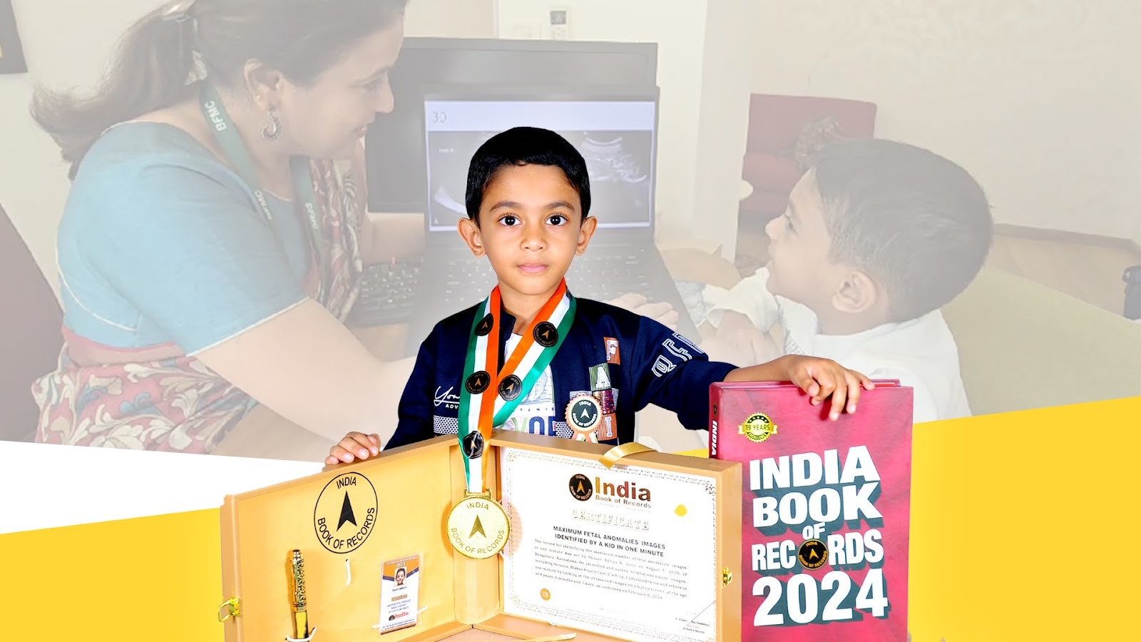 Trio World School Student enters India Book of Records for most foetal anomalies identified by a child in 1 minute